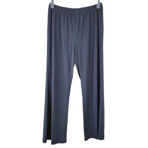Evelyn Women's Pants Slinky Pants Travel Gray Pull On Comfort Small Wide Leg
